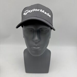 Taylormade Hat Cap Adult Gray Logo Golf Fitted Large